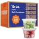 Stack Man 240 Sets 16 oz. Clear Plastic Deli Food Storage Containers Airtight Li