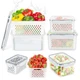 TBMAXS Fruit Storage Containers for Fridge, 10 Pieces Produce Vegetable Saver wi