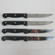 4-Pack IKEA SNITTA Classic Black Steak Knife Stainless Flatware New 002.872.95