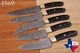 5 HAND FORGED DAMASCUS STEEL CHEF KITCHEN KNIFE SET WITH HORN HANDLE AH 1569