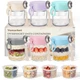 Yomarket 6 Pack Overnight Oats Containers with Lids and Folding Spoon Mason Glas