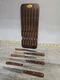 Vintage CASE XX Steak Knife Set Miracl-Edge M254 6 Piece Serrated  USA GUC Wood 
