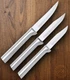 Rada Cutlery Paring Kitchen Knife Set T420 Steel Blades Silver Aluminum Handles