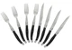 Laguiole 8-Piece Stainless Steel Forks & Steak Knife Set Black New