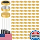 OBKJJ 96 Pack Round Cans with Screw Lid 2 Oz Aluminum Metal Tins DIY Food Candle