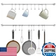 Audmore Kitchen Utensil Rack 2 Pack, 20.9 Inch Pots and Pans Hanging Rack Wall M
