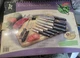 Gourmet Traditions 10 Pc Kitchen Knife Set Shears w/Cutting Board NIB NOS