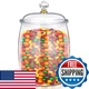 Nuogo Large Candy & Cookie Jar with Lid Plastic Apothecary Jars Large Food Stora