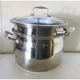 Tools of the Trade Belgique Stainless Steel 11 QT Stock Pot Steamer Glass Lid