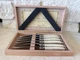 Laguiole France, Jean Neron Set of 6 Knives with Ivory Platine Handles in Box