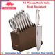 Astercook Knife Set - 15 Pieces Knife Sets For Kitchen With Block, Ultra-Sharp