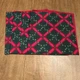 Set Of 4 Christmas Red Green Plaid Fabric Napkins Holly Kitchen Table 17x17 1/2