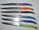 Set of 6 Authentic French Jean Dubost Laguiole Steak Knives Multi Color