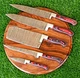 Damascus Chef Set Kitchen Knife Custom HandMade - Hand Forged Damascus Steel