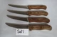 CHICAGO CUTLERY 103S Steak Knives Stainless Steel Walnut Handle Set of 4