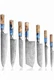 SENKEN 7-Piece Japanese Damascus Knife Set - Tsunami Collection - 67-Layer