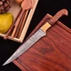 Custom Hand Made Damascus Chef Fillet Knife Kitchen Fish Knife w Sheath 2774
