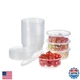 FULING 150 Set - 8 oz. Plastic Deli Food Storage Containers With Lids Disposable