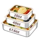 GIUOIDUO 3-Piece Extra Thick 304 Stainless Steel Food Storage Containers with No