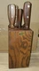 Vintage Case XX Cutlery The Early Americans Kitchen Knife Set & Block 7 Pieces