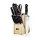 NutriChef 13-Piece Kitchen Knife Set with Wooden Block - Precision Crafted St...