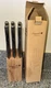 Jean Dubost Laguiole Knife Block Set of 6 Piece Stainless Steak Knives New