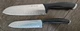 JA Henckels Stainless Silver Cap Santoku Knives 13578-180  7&rdquo; & 13578-140  5.5&rdquo;