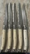 5 New French Hollow Knife Laguiole-Antique White & Ivory Stainless by Jean Dubos