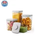 Tourdeus Pop Storage Set &ndash; 4 Pack Airtight Food-Grade Containers with Lids, BPA-
