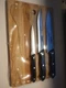 Home Basics 3 Piece Knife Set with Cutting Board,