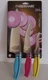 Farberware Precise Slice, Bright Color Soft Grip, 3 Piece Chef Set Knives