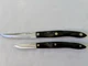 CUTCO 2 Piece Set Models 1720, 1721 Paring & Peeling Knives Dark Brown Handles