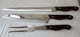 Vintage D400 JET CUT Lifetime Cutlery Serving Fork, Chef Knife, 15" Serrated 
