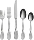Oneida Satin Aquarius 5 Piece Fine Flatware Set, Service for 1 18/10 Silver 