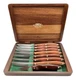 Vintage CUTCO #1059 Serrated Steak Knife Set 7 Piece +1 with Felt Lined Wood Box