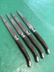 Set of 4 LAGUIOLE Serrated Steak Knives Brown Handles By Jean Dubost France