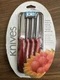 Garnishing Knives Set Of 4 paring flexible stainless steel blades bpa free Joie