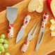 The Pioneer Woman Cheese Knife Serving Set, 4 Piece Cheerful Rose New In Pkg.