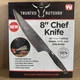 TRUSTED BUTCHER 8" Chef Knife with Protective Cover Steel Blade