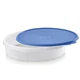 Tupperware 12" Round Pie Taker Cake/Cupcake Carrier Cookie Storage Blue Seal