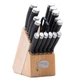 Epicure Cutlery Collection, Stainless Steel Kitchen Knives, 17-Piece Cutlery Set