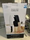 Mainstays 12 Piece Cutlery Set with Soft Grip Handles and Wood Storage Block