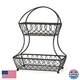 Gourmet Basics By Mikasa Loop And Lattice 2-Tier Flatback Metal Fruit Basket