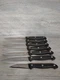 Slitzer Rostfrei Stainless Steel 7pc Steak Knife Set and Paring Knife Black 