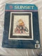 Sunset Crewel Kit "Cat In A Hat Box" by Carol McAulay 1993 Open