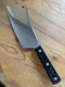 Vintage Sabatier 2 Lions Professional Butcher/Meat Cleaver Steel w/ Black Handle