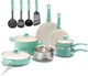 Soft Grip Healthy Ceric Nonsti, 15 Piece Cookware Pots and