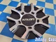 KALON Wheels # C10202M02 . BLACK/SILVER Metal Wheel Center Cap  [54]  (Qty. 1)