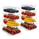 Sorbus 10-Pack Clear Plastic Bins Refrigerator Pantry Kitchen Organization Stora