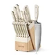 CAROTE 14 Pieces Knife Set with Block, Forged, High Carbon Stainless Steel Sharp